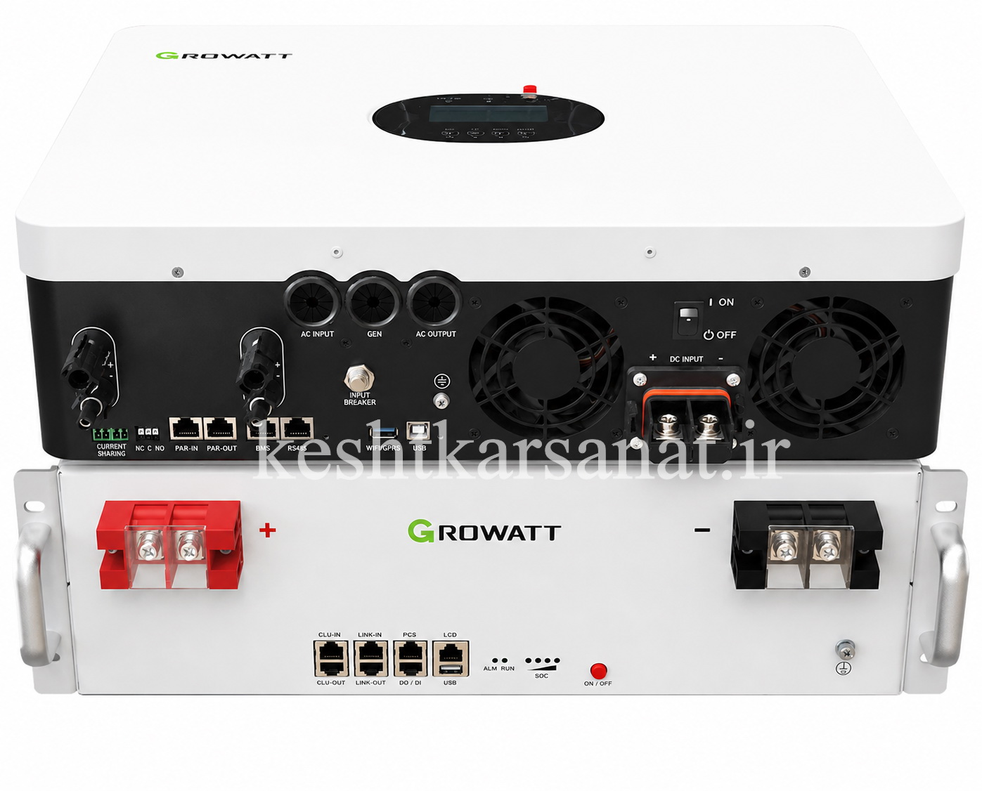 سانورتر و باطری لیتیومی 5.5 کیلوات گرووات GROWATT