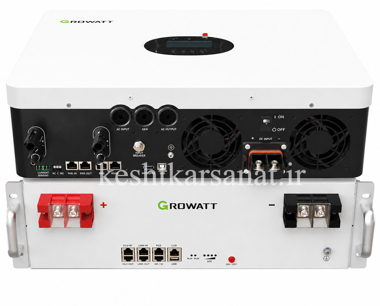 سانورتر و باطری لیتیومی 5.5 کیلوات گرووات GROWATT